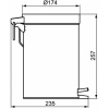 ведро для мусора ideal standard iom a9104my нержавеющая сталь