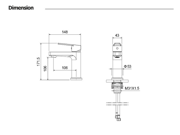смеситель для раковины aquatek лугано aq1710bgm цвет оружейная сталь
