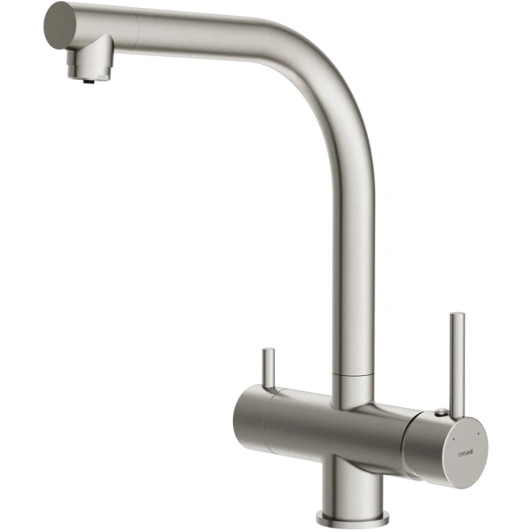 смеситель для кухни cersanit crea a68224 с подключением к фильтру, сатин