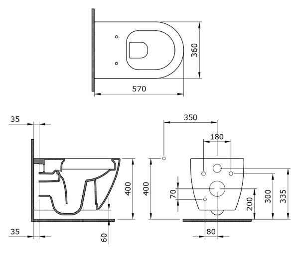 унитаз подвесной bocchi venezia 1295-025-0129 кофейный матовый без сиденья