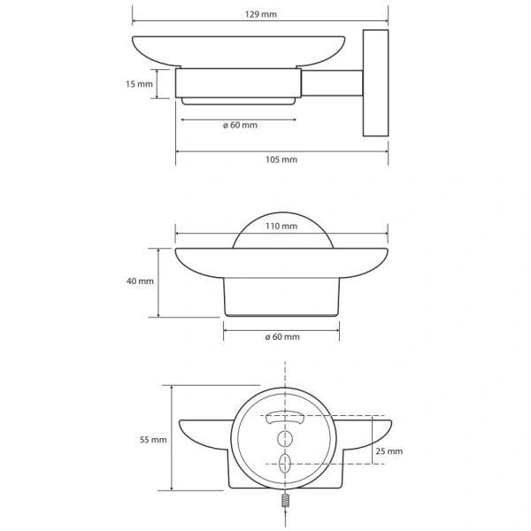 Мыльница Bemeta Brilo 161108042 полированное золото