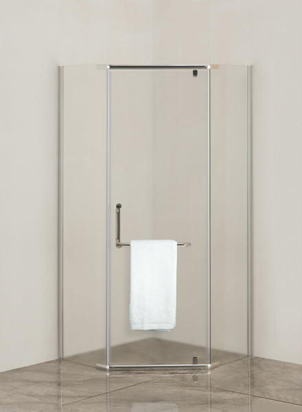 душевой уголок agger a03-090mcr/g 90×90 см, профиль хром, стекло матовое