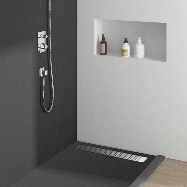 душевой лоток vincea optima 60 say.601.60.p.piti с решеткой хром