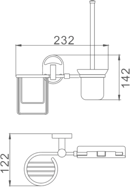 Ёршик для унитаза Haiba HB1910-1 хром