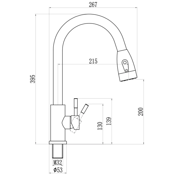 смеситель для кухни savol s-002806h
