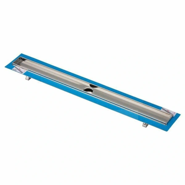душевой лоток tece tecedrainline 600700 70 см, прямой, без крышки, с гидроизоляцией seal system, серебристый металлик