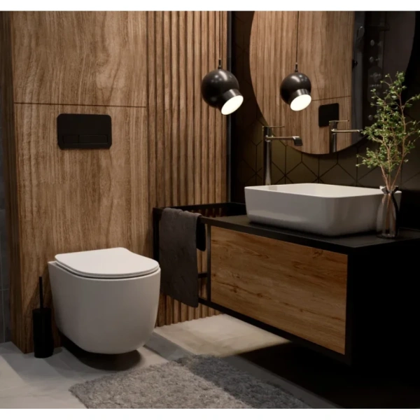 смеситель для раковины aquame asti aqm6414gm без донного клапана, оружейная сталь