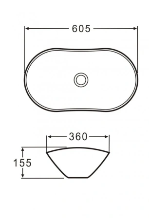 раковина-чаша belbagno 60 bb1404-h311 серая матовая