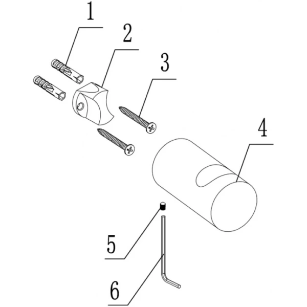 Крючок Abber Osten 316 AA1849BGG для ванны, оружейная сталь матовый
