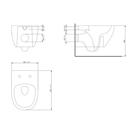 унитаз подвесной bewash bogen 88303270 с сиденьем микролифт, черный матовый