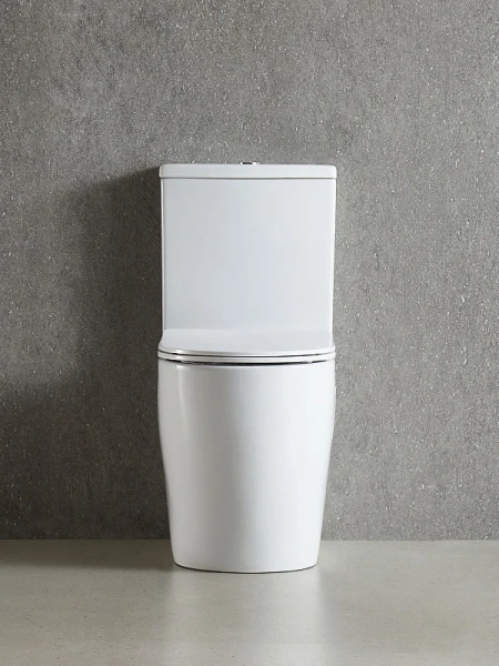 унитаз компакт azario luma az-1253st напольный, безободковый, слив "торнадо", с бачком и сиденьем микролифт, 60х36.4х83 см, белый