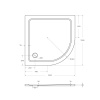 душевой поддон из стеклокомпозита cezares tray smc 80x80 tray-m-r-80-550-35-w белый