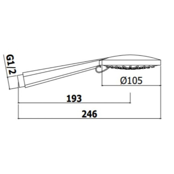 душевая лейка paffoni brio zdoc104cr 10.5 см, хром глянцевый