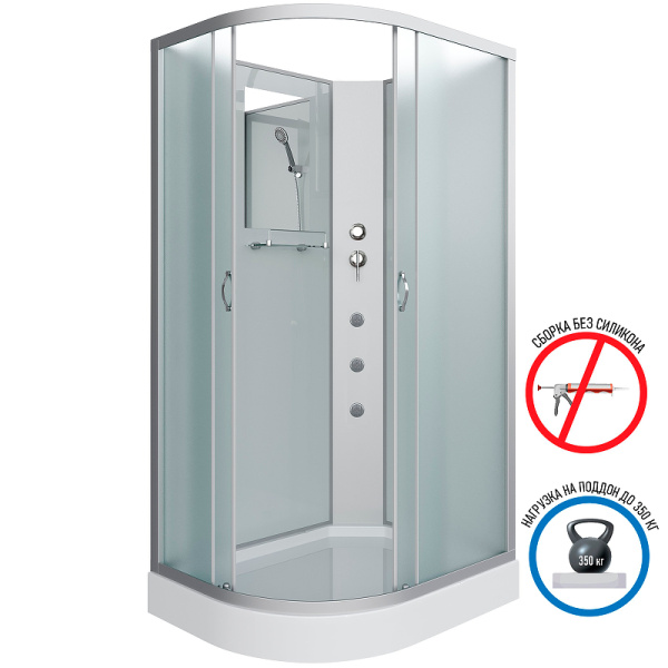 душевая кабина niagara classic 120x80 r ng-3312-14rbkg с гидромассажем