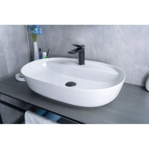 раковина в ванную накладная ceramalux 61 см d1346 белый