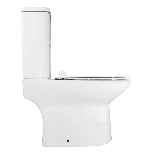 унитаз компакт azario glory az-49 напольный, безободковый, с бачком и сиденьем микролифт, 68х38х81.2 см, белый