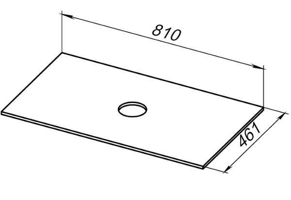 столешница под раковину allen brau reality 80 1.32023.dg-s пепел структ
