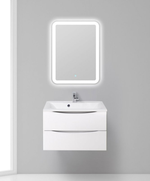 раковина полувстраиваемая belbagno bb750/450-lv-mr-pr белая