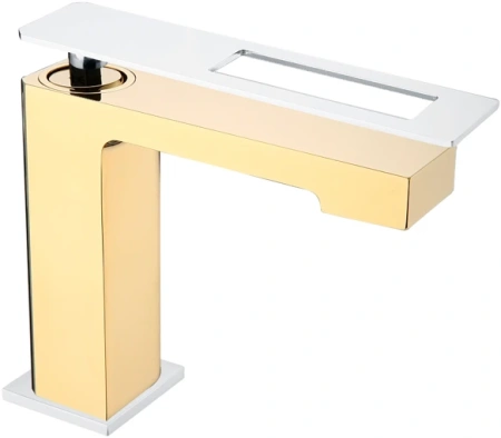 Смеситель для раковины Boheme Q 141-GCR Золото Хром