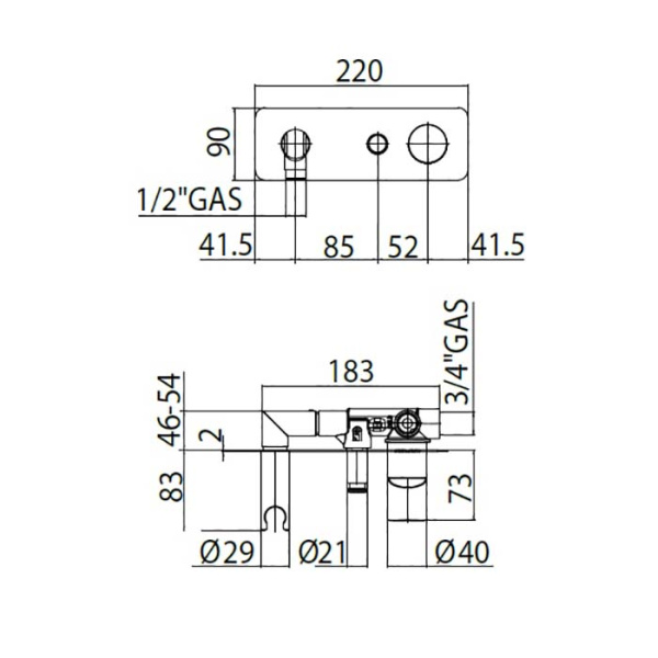 смеситель с термостатом bossini oki z005360.030 хром