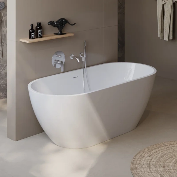 ванна акриловая отдельностоящая belbagno uno bb701-1500-730-k