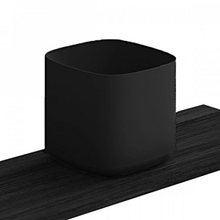 раковина scarabeo moonn 5503 49 накладная, овальная, 42x42 см, ardesia matt (черный матовый)