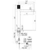 смеситель paffoni jo jo085no для раковины, с донным клапном, высокий, излив 20.2 см, черный матовый