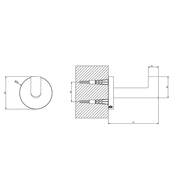 Gessi Gessi Tondo Крючок подвесной, цвет: Finox Brushed Nickel