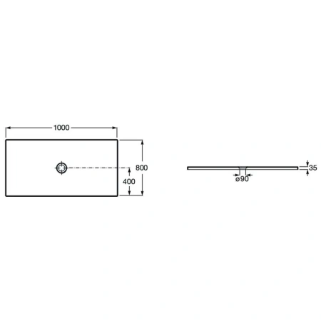 керамический поддон 100x80 см roca cratos 3740l8640
