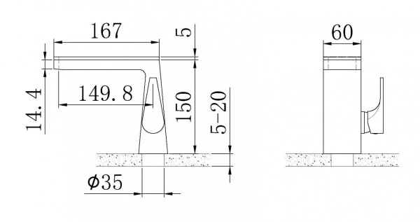 смеситель для раковины black&white universe u7323 цвет хром, белый матовый