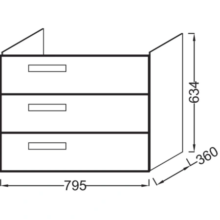 тумба малиновый глянец 79,5 см jacob delafon rythmik eb1308-r3
