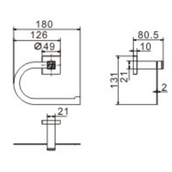 Держатель туалетной бумаги CeramaLux Venezia 88607A-1 Хром