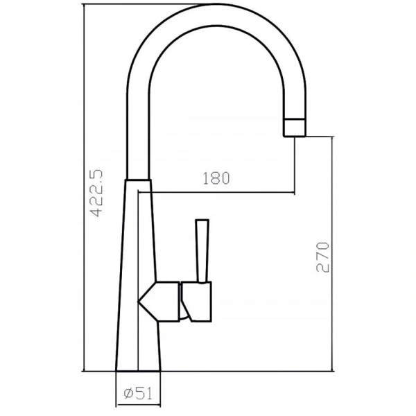 смеситель для кухни zorg inox szr-1146