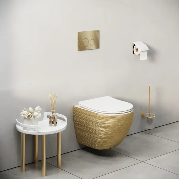 клавиша для инсталляции grossman galaxy 700.k31.01.300.300 для унитаза, пластик, золото глянцевое