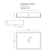 раковина накладная 55 см artceram scalino scl002 16 00, цвет blu zaffiro (синий сапфир)