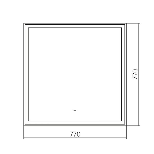 зеркало aquame aqm9106 77 с подсветкой с бесконтактным выключателем с подогревом и диммером