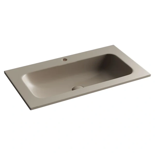 Раковина накладная для ванной Ceramicanova Grace, с отверстием под смеситель, 810*457*137 мм, цвет капучино матовый