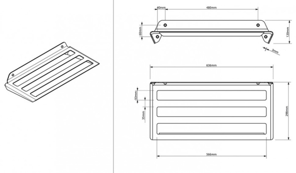 Полка для полотенец Sonia Accessories 176076 цвет черный матовый