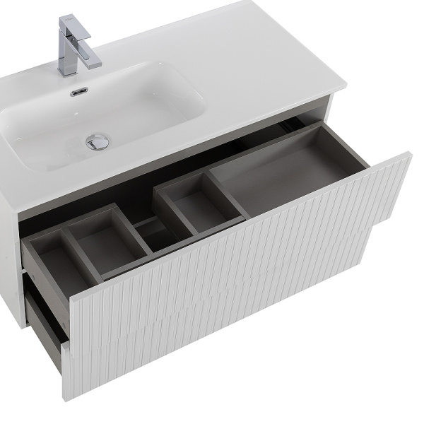 тумба под раковину cezares duet-n 100 l duet-n-1000-2c-so-bl-l подвесная bianco lucido