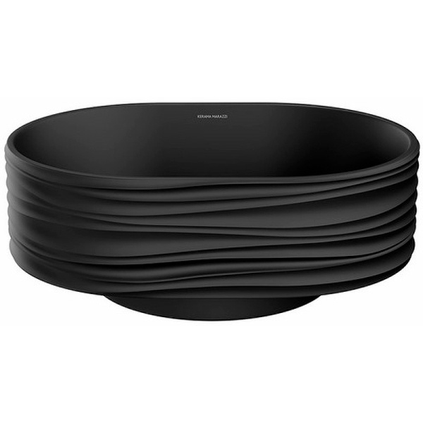 раковина kerama marazzi artbasin sabbia 50 sa.wb.50\blk.m черная матовая