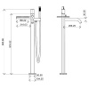 смеситель для ванны boheme stick 129-crcr.4 хром