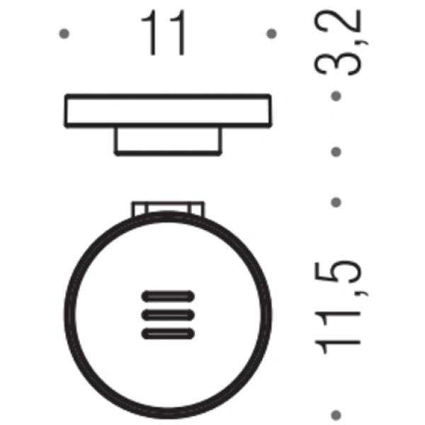 Мыльница Colombo Design Mini B4001.NM-VAN матовый черный, матовое стекло