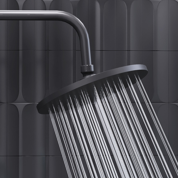 душевая система damixa jupiter 977810300 с термостатом, черный матовый