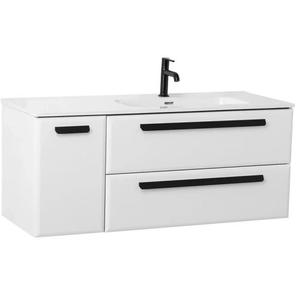 тумба под раковину cezares eco-cer-n 120 r eco-cer-n-1200-2c-1a-so-bl-r подвесная bianco lucido без ручек