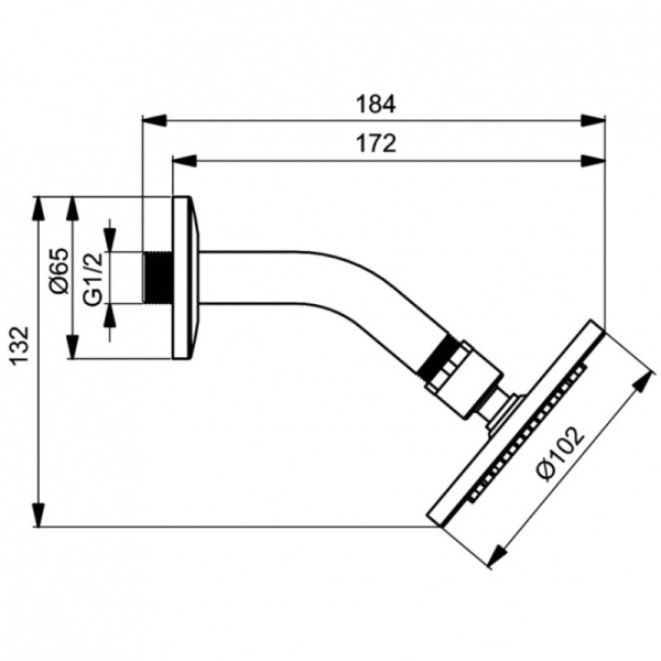 верхний душ ideal standard idealrain b9436aa