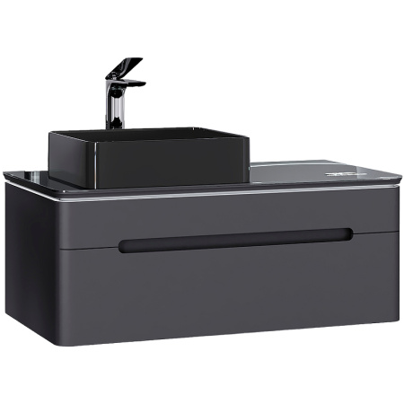 тумба под раковину jorno shine 100 shi.01.100/p/a подвесная антрацит