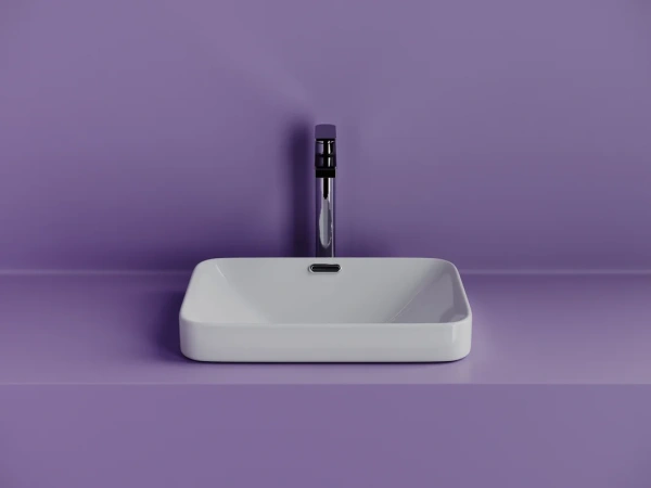 раковина встраиваемая сверху ceramicanova element прямоугольная 460x330x170 мм с переливом цвет белый cn6078