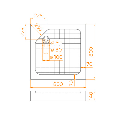 душевой поддон из стеклопластика rgw smc-w 80×80 57350188-01 белый