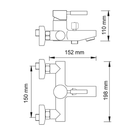 смеситель для ванны с душем wasserkraft main 4101 цвет хром