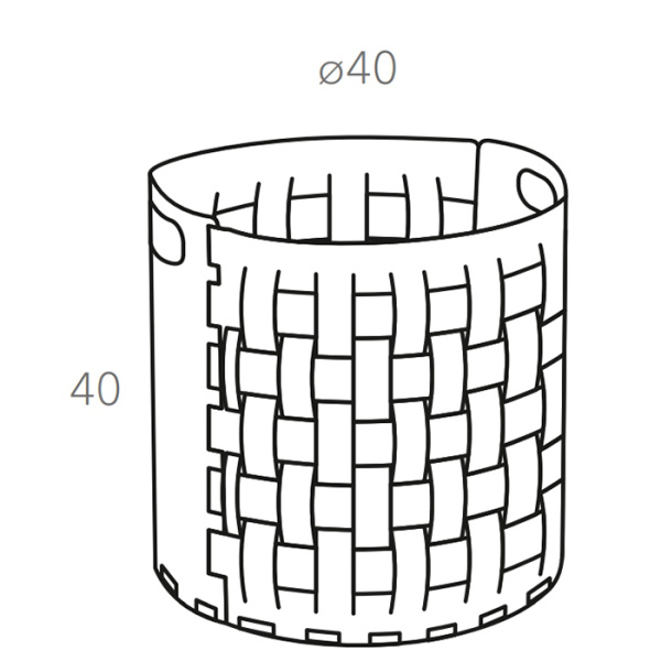 Корзина ADJ Bottega 1050.10/16 круглая, Ø40xH40 см, белый/панна котта